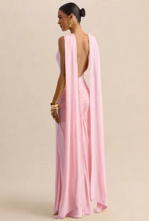 Club L Pink Open-back draped dress thumbnail 2