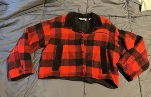 Plaid cropped jacket Red Size M thumbnail 1