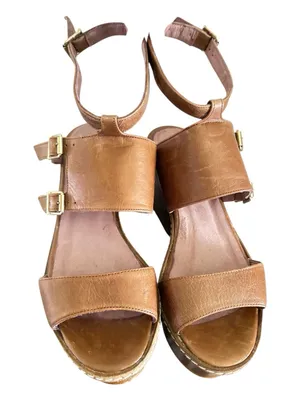 Andrea Gomez brown leather sandals Size 39 Strappy Platform Sandals thumbnail 2