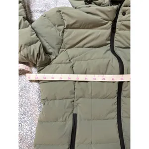 Michael Kors Size Medium Sage Green Gray Puffer Down Fill Hooded Full Zip‎ Coat thumbnail 6