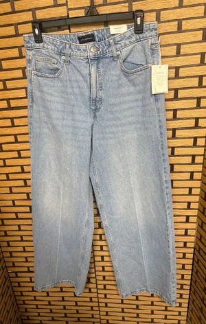 Free Assembly High‎ Rise Trouser Jeans Size 12 Blue thumbnail 1