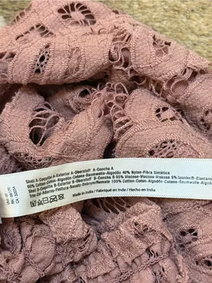 Free People Adella Lace Bralette Dusty Rose Rosewood Mauve women’s size medium thumbnail 7