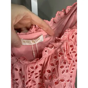 Ramy Brook Milena Strapless Ruched Eyelet Mini Dress Pink Tulip 10‎ NWT Designer thumbnail 7