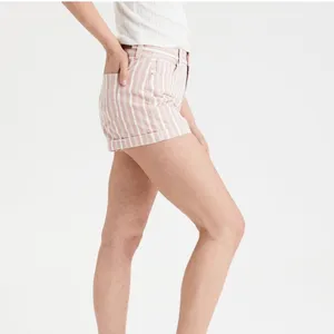 American Eagle Pink‎ Striped Denim Mom Short shorts cotton comfortable jeans 18 thumbnail 2