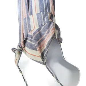 Trixxi Boho Striped Womens Jumpsuit Sz M Festival Coastal Retro Knotted Top thumbnail 6