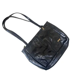 Landau Sacamoto Vegan Leather Work Tote Bag Black Briefcase Career Tote Japan thumbnail 2