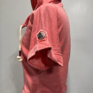 Maurices Short Sleeve Hooded Pullover Swim Beach Cover Top Womens XS Orange-Pink thumbnail 4