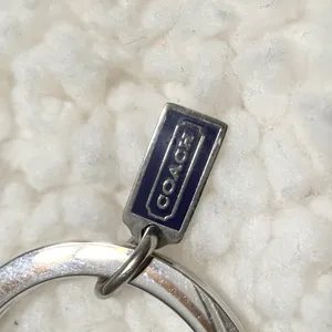 Coach Navy Patent Leather Whale Key Fob thumbnail 5