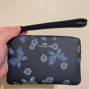 Coach Butterfly Print Corner Zip Wristlet thumbnail 4