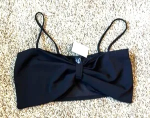 Windsor NWT Sz S Adorable Black Crop Top W Large Bow thumbnail 1
