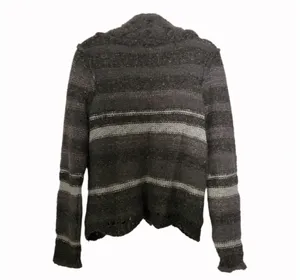 Free People charcoal braided cardigan thumbnail 8