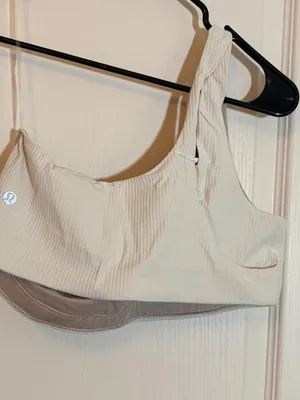 Lululemon Ribbed Nulu Asymmetrical Yoga Bra *Light Support, A/B Cup. New thumbnail 4