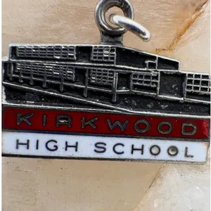Vintage Kinney Sterling Silver‎ Kirkwood High School Enamel Charm Pendant 2.39g thumbnail 3