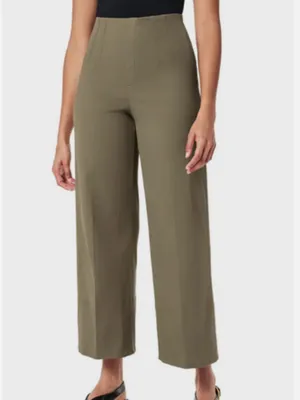 Spanx Stretch Twill Cropped Wide Leg Pants in Tuscan Olive thumbnail 3