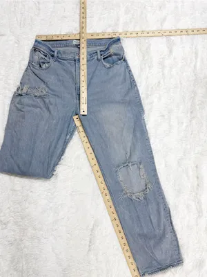 Abercrombie & Fitch Curve Love ’90s Straight Jeans 31/12S Ultra High Rise thumbnail 4