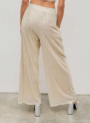 Cider SEQUINS MID WAIST STRAIGHT LEG TROUSERS thumbnail 6