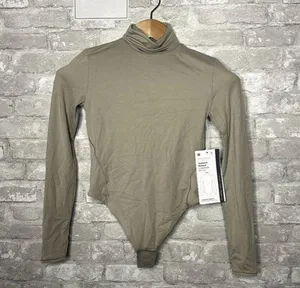 Lululemon Nulu Turtleneck Bodysuit Long Sleeve Thong Cut NWT Size XS (RVSN) thumbnail 1