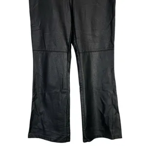 Free People Faux Leather High Waist Flare Leg Pants Size 8 thumbnail 4