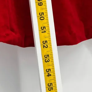 Vintage Red Velour Nightgown‎ Women Medium Quilted Ruffle Zip Long Sleeve Appel thumbnail 6