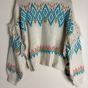 Rock&roll ladies Cozy Knit Sweater with Fringe Details western rodeo size XL thumbnail 7