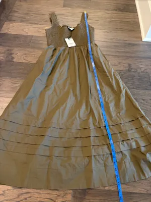 New With Tags Tuckernuck Olive Cotton Tiernan Dress Sz S thumbnail 6