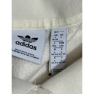 Adidas Originals Floral Embroidered Terry‎ Polo Dress Women's L Cream thumbnail 4