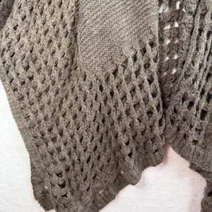 Soft‎ Surroundings OS Sweater Cardigan Knit Shawl Wrap Poncho Boho Brown Cozy thumbnail 3
