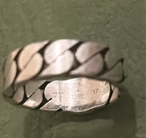 Gucci Sterling Silver Interlocking Curb Chain Ring thumbnail 7