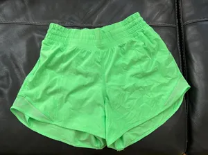 Lululemon Lime Green Running Shorts- Hotty Hot HR Short 4" thumbnail 1