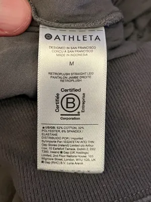 Athleta Pants Womens Medium Purple Retroplush Straight Leg Fleece Lounge Fit thumbnail 10