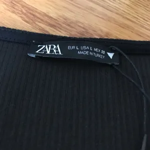 Zara Black Scoop Neck Long Sleeve Dress NWT thumbnail 4