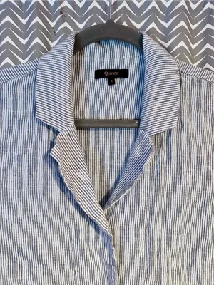 Quince | 100% European Linen Short Sleeve Shirt, Small thumbnail 5