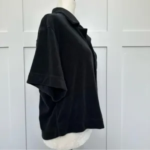 Fabletics Island Terry Cloth Boxy Button Up Shirt thumbnail 7