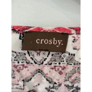 Crosby Paisley Blouse Long Sleeve V-Neck‎ Lightweight Top XL thumbnail 2