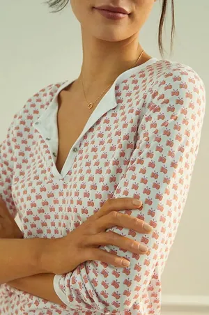 Roller Rabbit Mariposa Butterfly Size XS Pajama Anthropologie Lounge Spring thumbnail 1