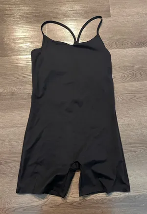 Girlfriend Collective black athletic romper thumbnail 1