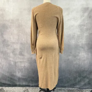 Rag And Bone Alnai Sweater Dress Size M Cotton Cashmere Tie Waist Quiet Luxury thumbnail 3