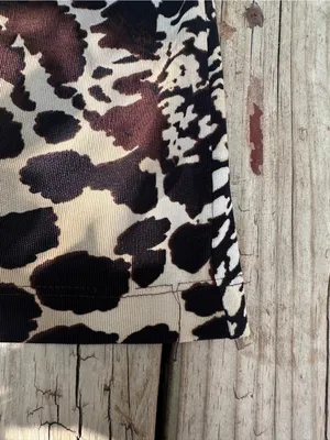 Vtg 90s Chico’s Bengal Animal Print stretchy Maxi Skirt, Size Chico’s 0 (S) thumbnail 3