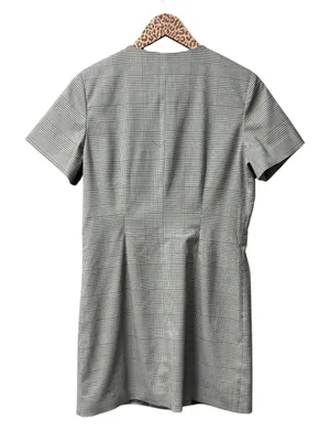 Abercrombie & Fitch A&F Mara Short-Sleeve Vest Mini Dress Plaid Grey Gray Small thumbnail 3