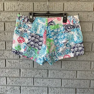 Lilly Pulitzer Walsh Shorts in Osterville Patch Colorful Patchwork Print Size 6 thumbnail 5