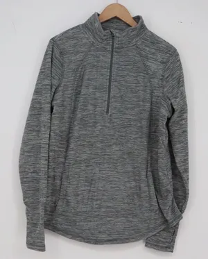 St. Johns Bay Pullover Womens L Active Space Dye Gray Thumbhole Excellent thumbnail 1