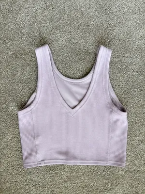 Lululemon Ribbed Softstreme High-Rise Short 4” Lilac Ether 4 thumbnail 4