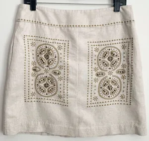 Anthropologie EUC Floreat Embroidered Embellished Pencil Skirt thumbnail 1