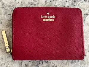Kate Spade Cameron Street Laine Wallet Red‎ Leather thumbnail 1