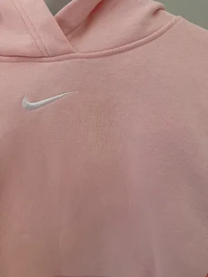Nike Pink Colorblock Cropped Hoodie Women’s L thumbnail 4