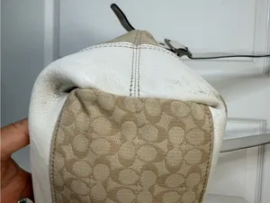 Coach Beige Signature Stripe Crossbody Bag thumbnail 6