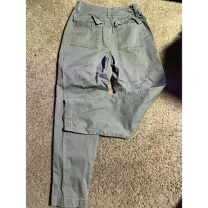 A New Day Womens High Rise Utility Pants Sage Green Tapered Ankle Chino Size 0 thumbnail 4
