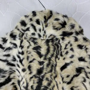 Chico's Womens Jacket Size 1 Cream Black Luxe Cheetah Print Aminal Faux Fur Coat thumbnail 6