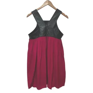 Funktional Dress‎ Silk Lambskin Leather Black Pink Sleeveless Y2K Women's Medium thumbnail 4