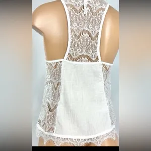 Free People lace trimmed tank top. Size XS thumbnail 2